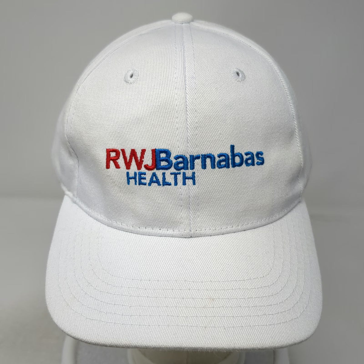RWJBarnabas Health Baseball Cap White One Size Strapback Hospital Logo Hat