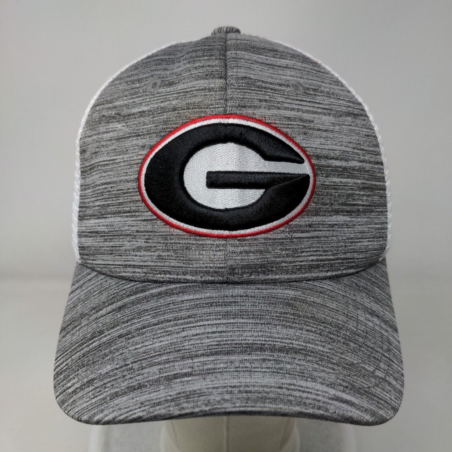 Georgia Bulldogs Snapback Mesh Back Hat Gray White Embroidered Logo NCAA