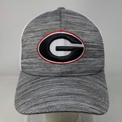 Georgia Bulldogs Snapback Mesh Back Hat Gray White Embroidered Logo NCAA