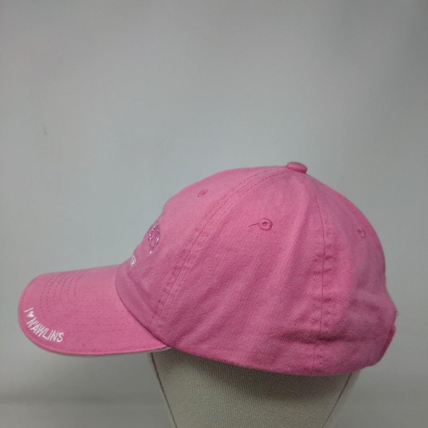 New Orleans French Quarter Strapback Hat Pink Embroidered Adult I Love Nawlins