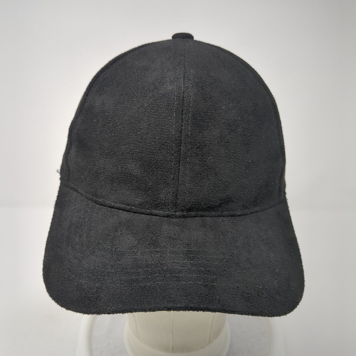 Unbranded Strapback Baseball Cap Black One Size Adjustable 6 Panel Blank