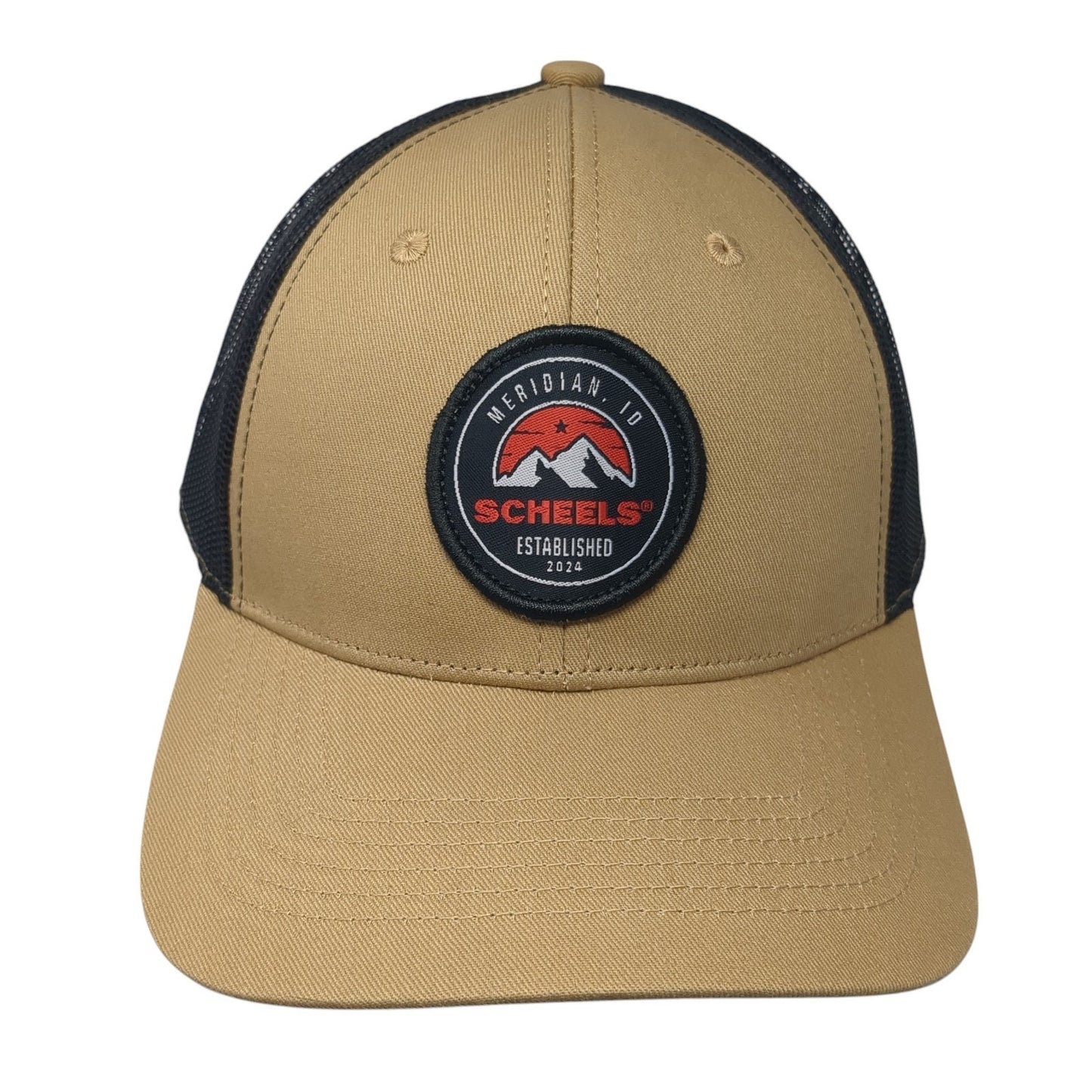 Meridian ID Scheels Established 2024 Trucker Hat Brown OS Adjustable Mesh Back