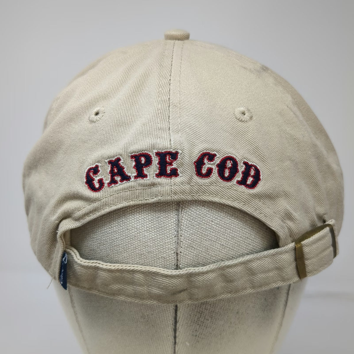 Cuffys Baseball Cap Beige One Size Cape Cod Summertime Tradition Slideback Hat