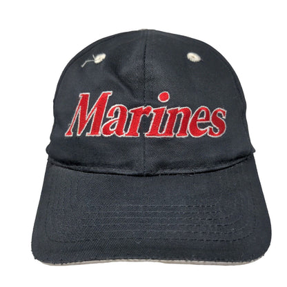 Marines The Few The Proud Slideback Hat Black OSFA Adjustable Embroidered Cobra