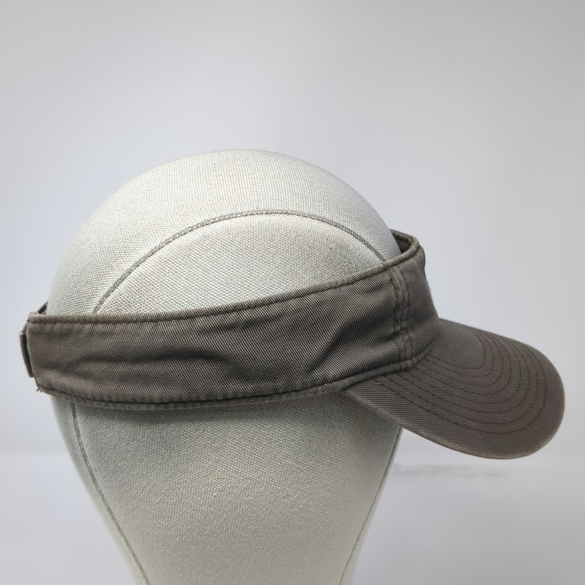 Life is Good Visor Hat Brown One Size Smiley Face Logo Adjustable Strapback