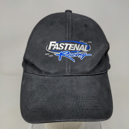 Fastenal Racing Strapback Hat Black OSFA Embroidered Logo Monarch