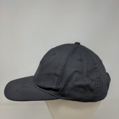 WYD Strapback Hat Black One Size Adjustable Embroidered Vented Holes 6 Panel