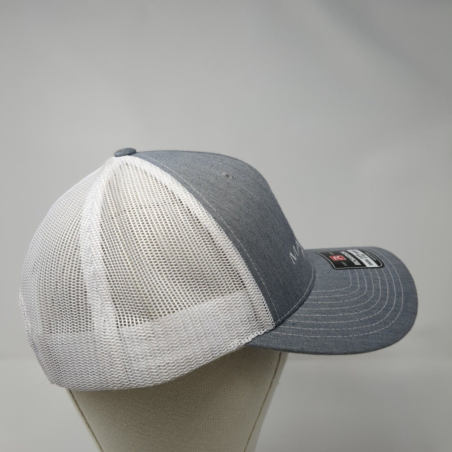 Marshall Industries Snapback Mesh Back Trucker Hat Gray One Size Adjustable