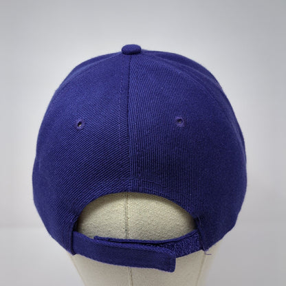 Unbranded Strapback Hat Purple One Size Adjustable Blank 6 Panel