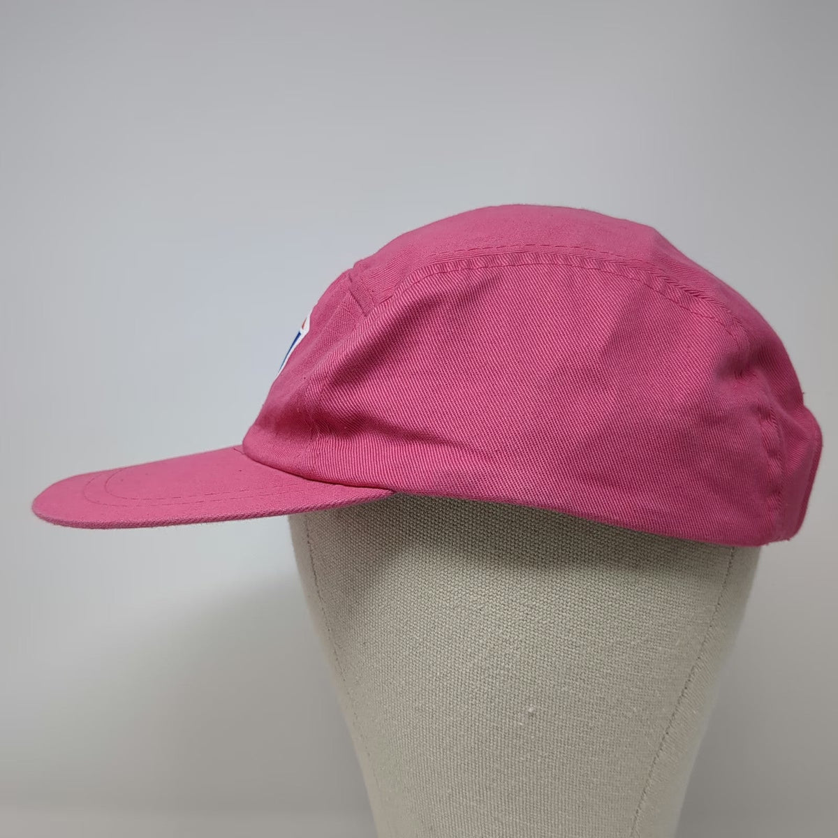 T.I. 5 Panel Pink White Satin Sugar Ball 96 Logo Slideback Camper Hat Vintage