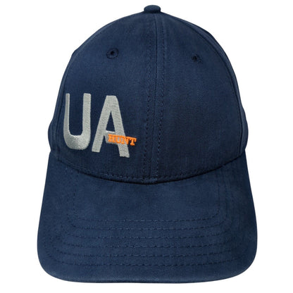 UA Hunt Fitted Hat Blue L/XL Embroidered Vented Holes 6 Panel Under Armour
