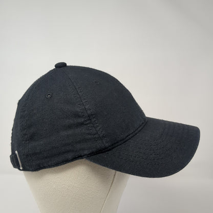 Unbranded Slideback Hat Black One Size Adjustable Vented Holes 6 Panel Blank