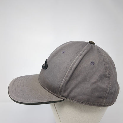 Oakley Snapback Hat Gray One Size Adjustable Embroidered Logo 6 Panel