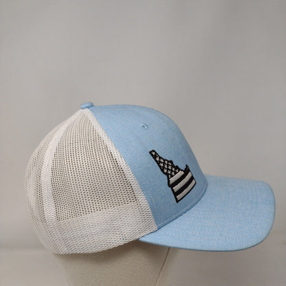 Fahrenheit Snapback Mesh Back Trucker Hat Blue OSFM Embroidered