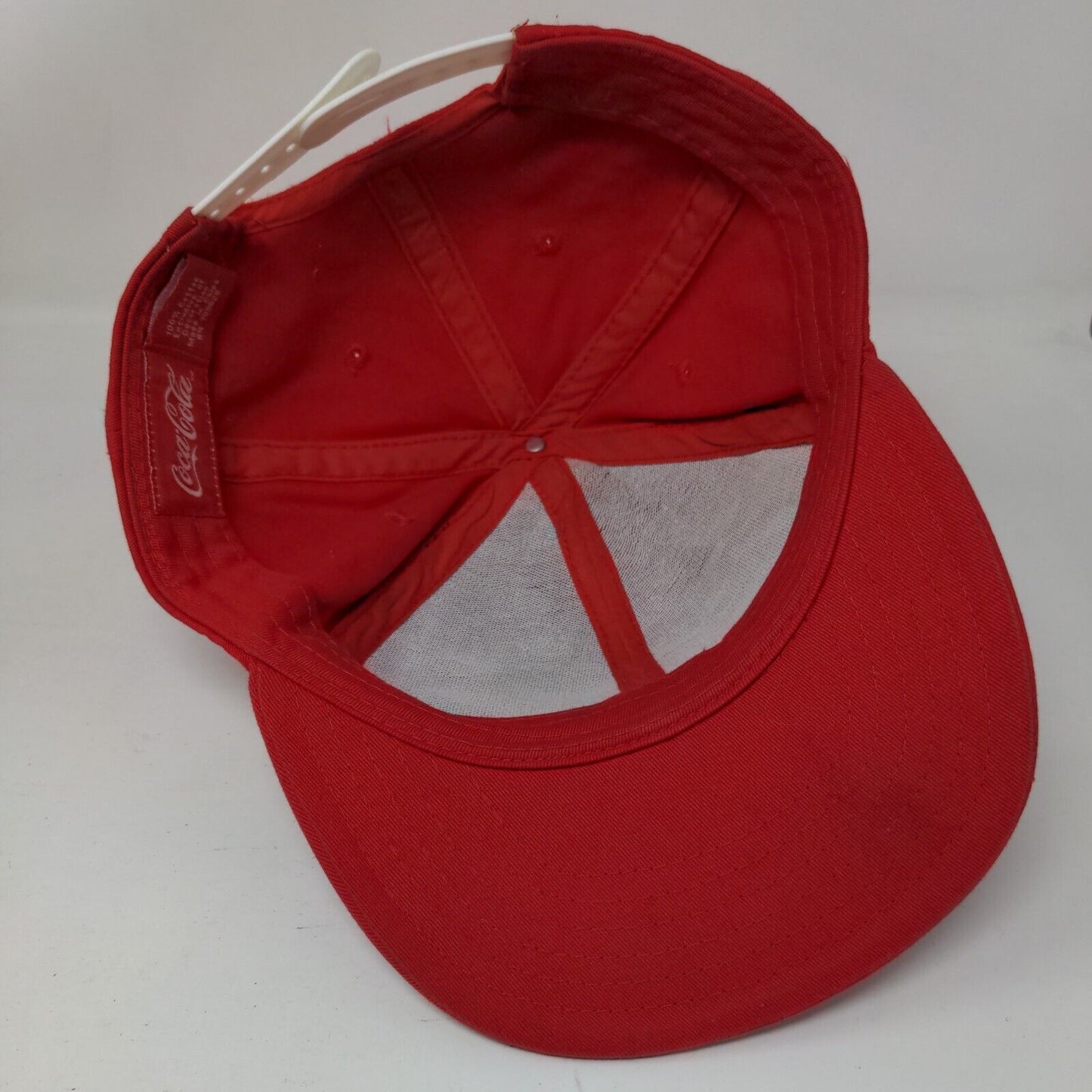 Coca-Cola Snapback Hat Red One Size Adjustable Embroidered Vent Holes