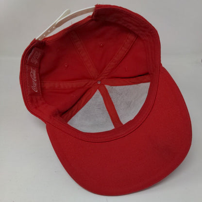 Coca-Cola Snapback Hat Red One Size Adjustable Embroidered Vent Holes