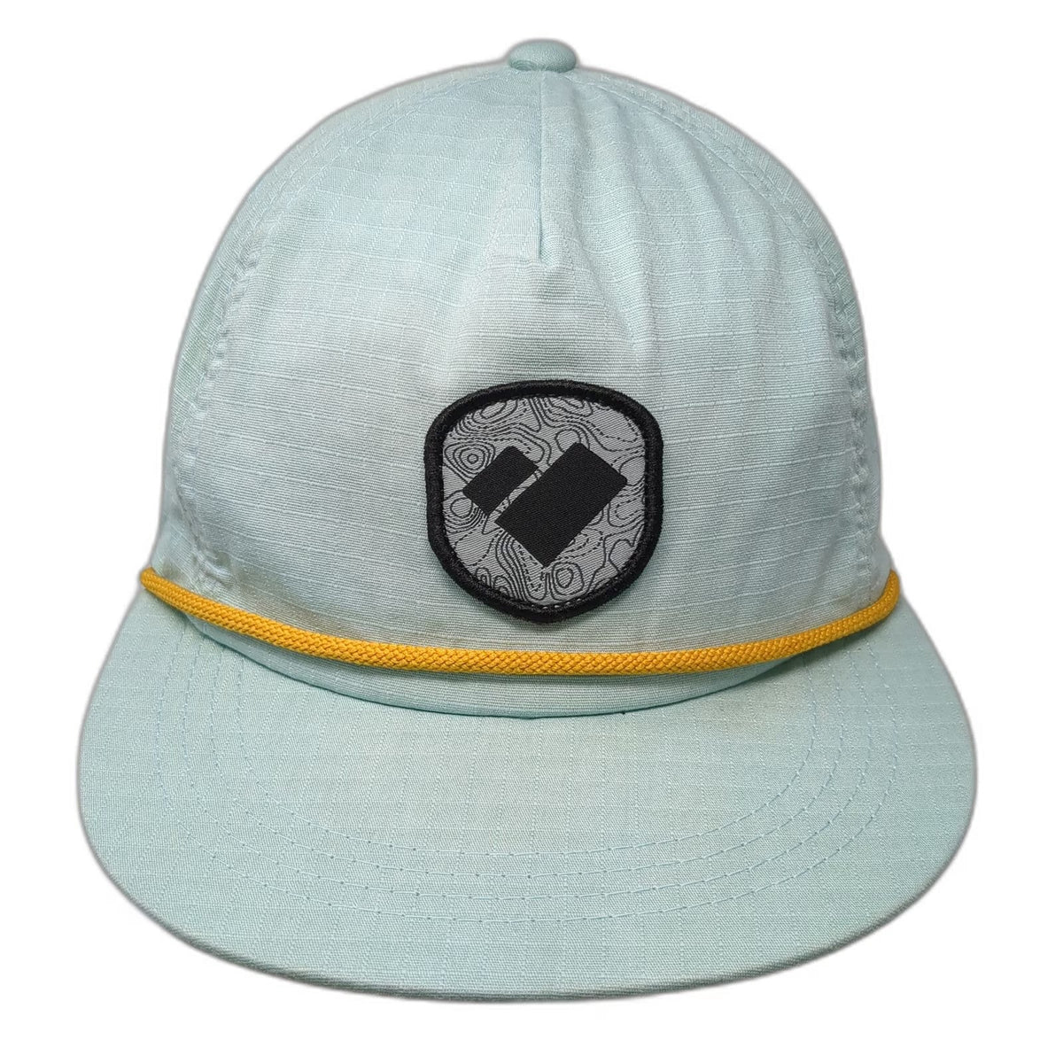 Obermeyer 5 Panel Blue One Size Snapback Rope Topographic Patch Outdoor Hat