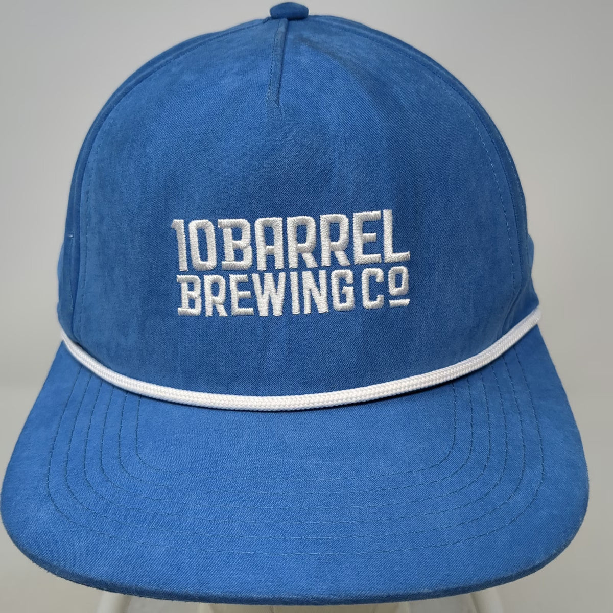 Brist Mfg 5 Panel Blue White One Size 10 Barrel Brewing Co Snapback Rope Hat