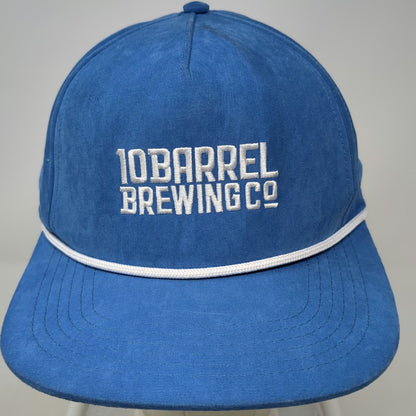 Brist Mfg 5 Panel Blue White One Size 10 Barrel Brewing Co Snapback Rope Hat