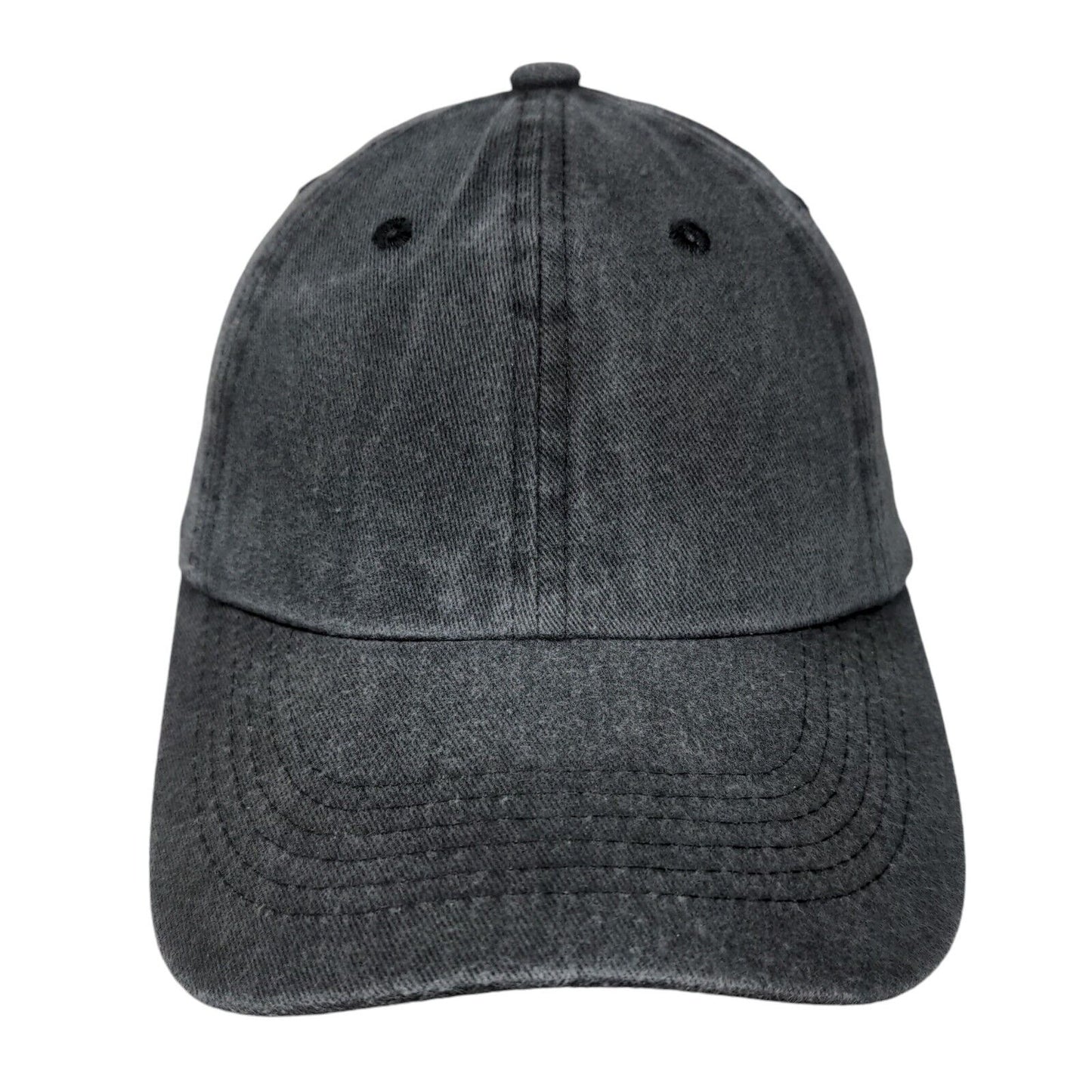 Unbranded Slideback Hat Gray One Size Adjustable Vented Holes 6 Panel Blank