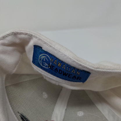 Kilauea Hawaii Strapback Hat White One Size Embroidered Hawaiian Headwear