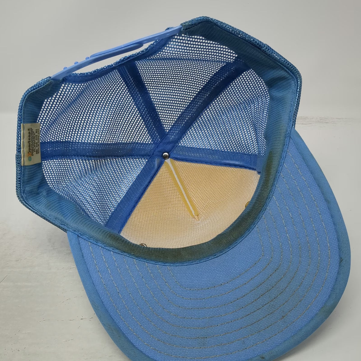 Sportcap Trucker Hat Blue White Idaho Centennial Jubilee Stanley Pins Vintage