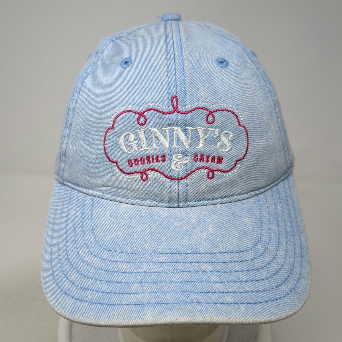 Richardson Baseball Cap Blue One Size Ginny's Cookies & Cream Embroidered Hat