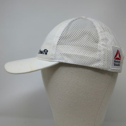 Reebok CrossFit Trucker Hat White L Mesh Snapback Neon Stripe Workout Gym Hat