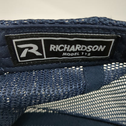 Richardson Trucker Hat Blue One Size Operation Second Chance Leather Mesh Patch