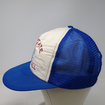 Boise State Broncos NCAA IDEA Trucker Hat Blue White Orange Snapback Vintage