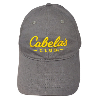 Cabela's Club Slideback Hat Gray OSFA Embroidered Adjustable 6 Panel