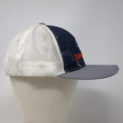Port Authority Trucker Hat Blue OSFM Terrain Racing Ape USA Flag Mesh Snapback