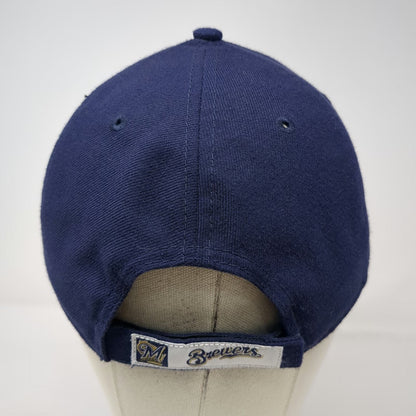 Milwaukee Brewers MLB New Era Blue Baseball Cap One Size Strapback Curved Brim
