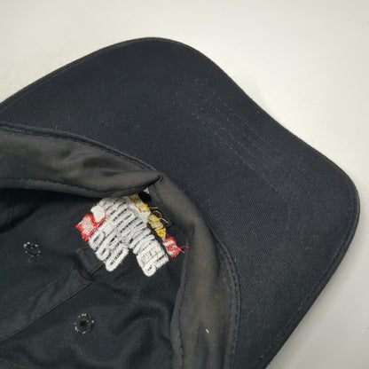 Baseball Cap Black One Size Strapback Pro Chukker Gold Cup UV Hat Embroidered