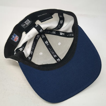 New England Patriots NFL New Era Cap White Size M 39THIRTY Stretch Fit Blue