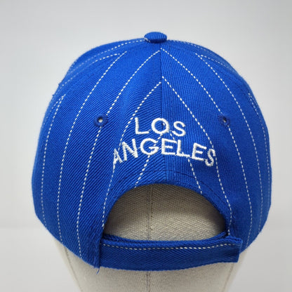 LA Los Angeles Strapback Hat Blue One Size Adjustable Embroidered 6 Panel