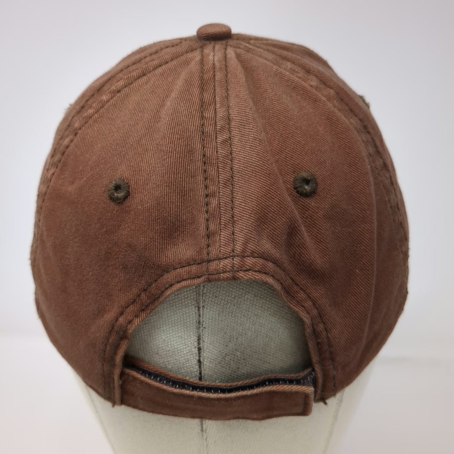 Bugle Boy Baseball Cap Brown One Size Cotton Embroidered Eagle Graphic hat