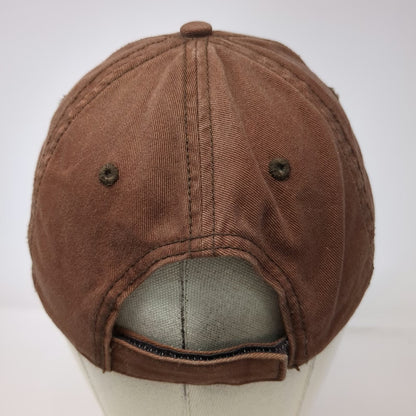 Bugle Boy Baseball Cap Brown One Size Cotton Embroidered Eagle Graphic hat