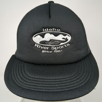 Hit Wear Trucker Hat Black One Size Idaho River Sports Mesh Back Snapback