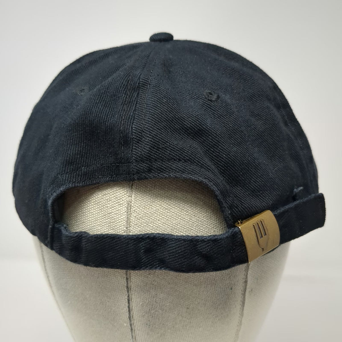 Chef Works Baseball Cap Black One Size Strapback Adjustable Solid Cotton Hat