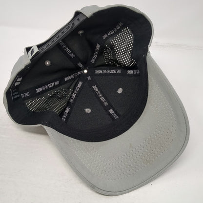1LL Snapback Hat Gray M Perforated Sides Drytech One Less Do More Performance