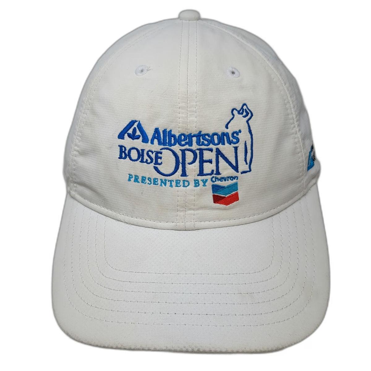 Ivory Albertsons Boise Open Golf Hat White Blue One Size Baseball Cap Slideback
