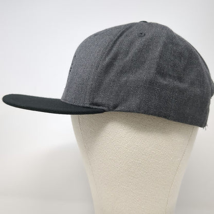Ski Town All Stars Snapback Hat Gray Black OSFM Alpine Kind Mountain Flat Bill