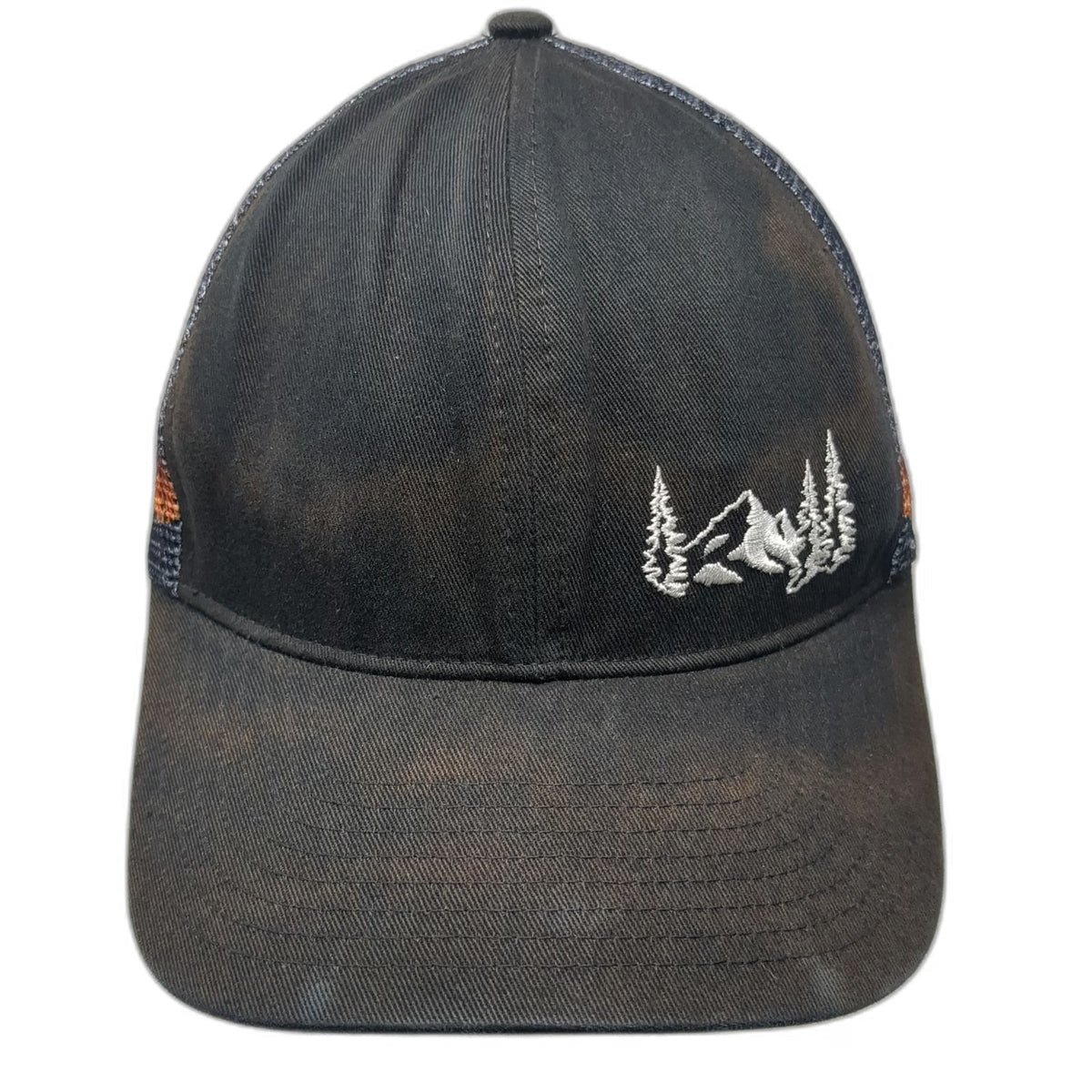 Grace Folly Trucker Hat Black One Size Mountain Rainbow Mesh Graphic Snapback