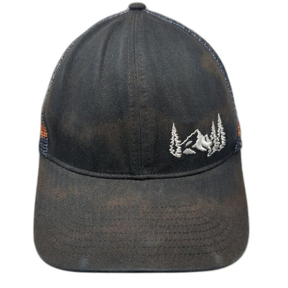 Grace Folly Trucker Hat Black One Size Mountain Rainbow Mesh Graphic Snapback