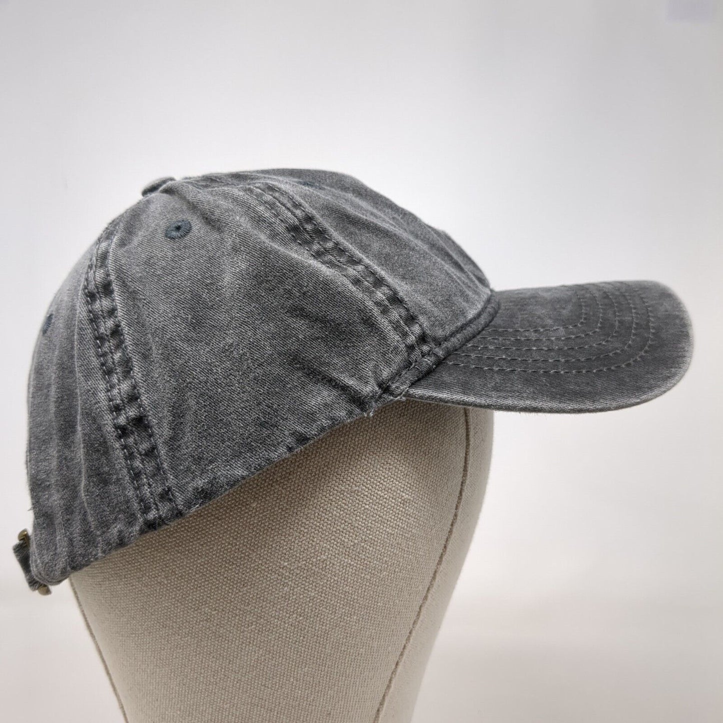 Unbranded Slideback Hat Gray One Size Adjustable Blank Solid 6 Panel