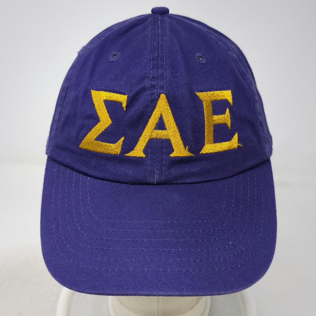 Purple Yellow Baseball Cap One Size Slideback SAE Sigma Alpha Epsilon Hat Cotton