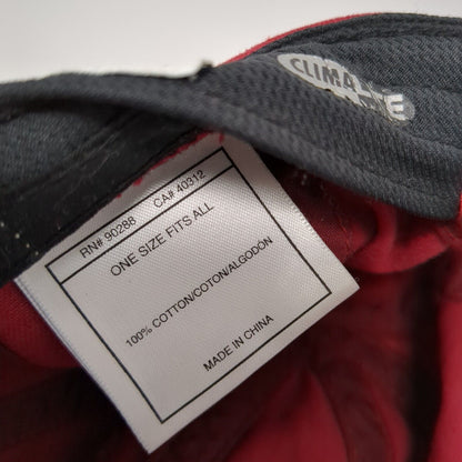 Adidas Slideback Hat Red One Size Adjustable Embroidered Climalite Vented Holes