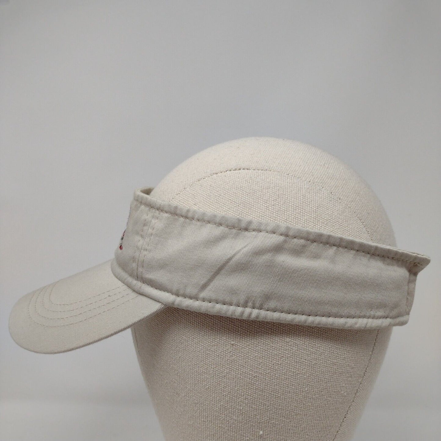 Kadel's ICR Strapback Sun Visor Cap Tan One Size Embroidered Anvil Cotton