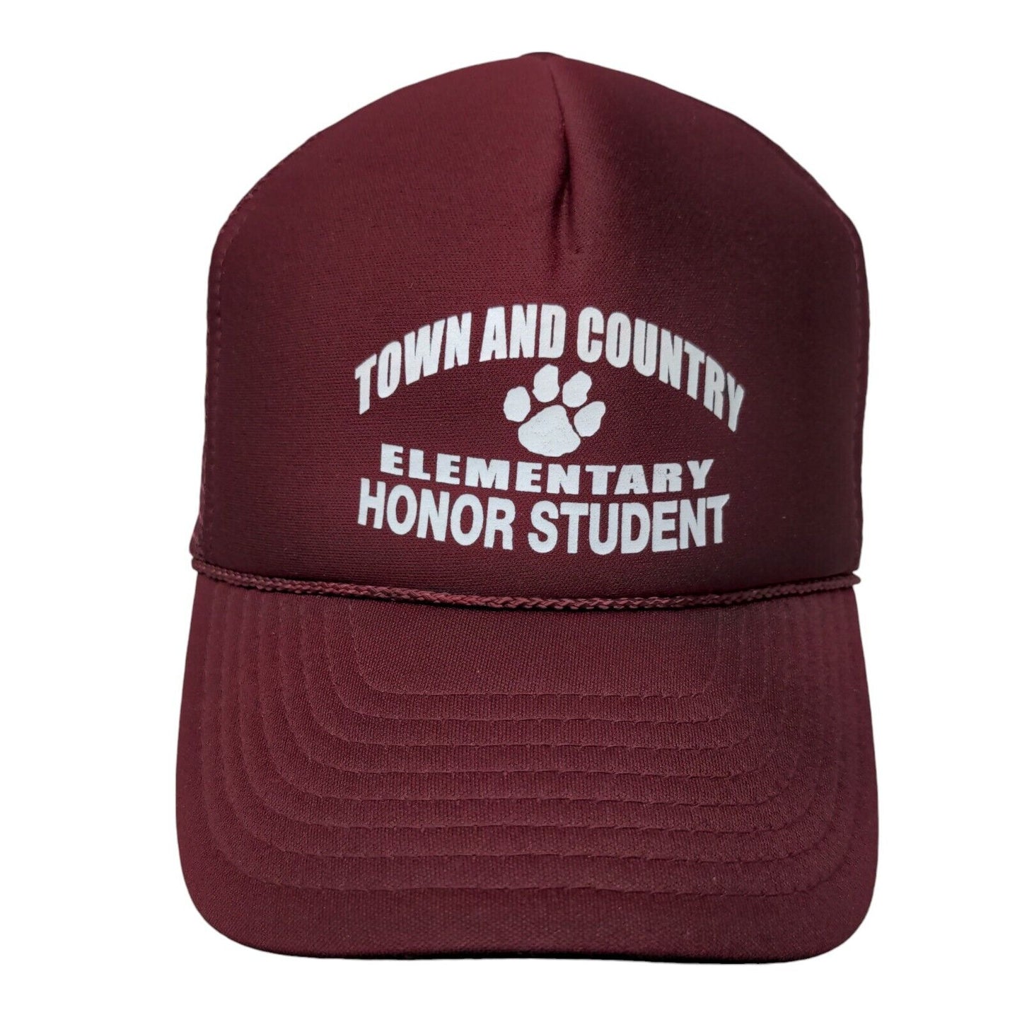 Town & Country Elementary Honor Student Trucker Hat Red OS Mesh Back Rope Nissin